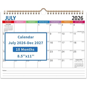 Comix 18 Month Wall Calendar 2026-2027 11×8.5 Inch, Monthly Planner Jul 2026 to Dec 2027, Thick 120GSM Paper with Stable Twin-Wire Binding for Home Office Planning(Colorful Minimalist)